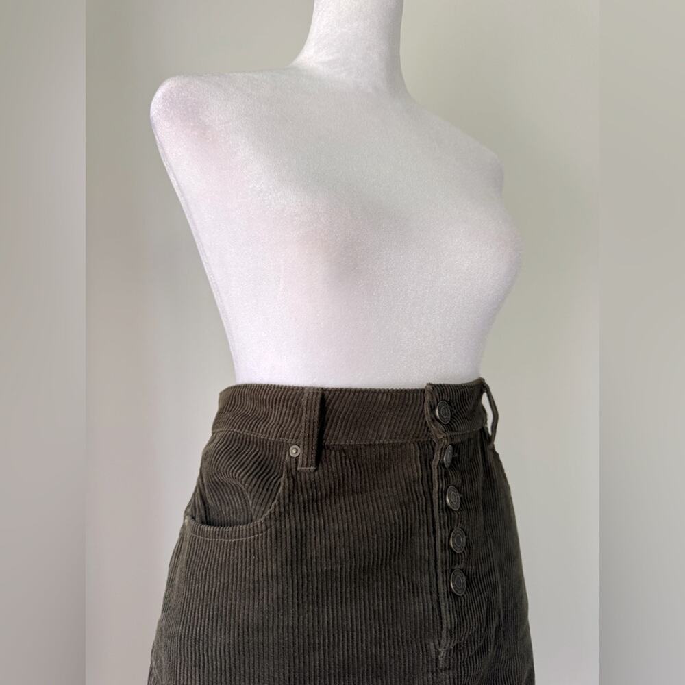 Indigo Rein Dark Brown Corduroy Mini Skirt - Picture 5 of 10